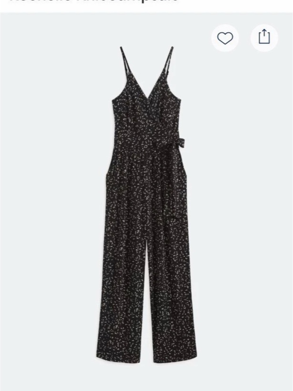 Kaileigh Rochelle Knit Jumpsuit Abstract Wide Leg in Black & cream XL
